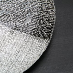 Тарелка «Селена», d=33 см, цвет чёрный с серебром
