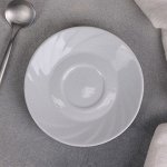 Блюдце «Бельё. Голубка», d=11,5 см, цвет белый