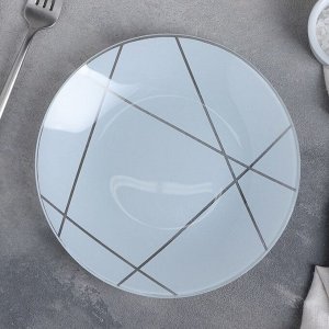 Тарелка десертная «Контур», d=20 см, цвет белый