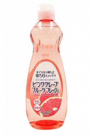 Жидкость для мытья посуды "Грейпфрут" Rocket Soap Fresh Pink Grapefruit 600 мл/бут/Япония, ,