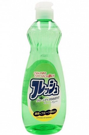 Жидкость для мытья посуды "Зелёное яблоко" Rocket Soap Fruit Combination Fresh Green Apple  600 мл/бут/Япония, ,