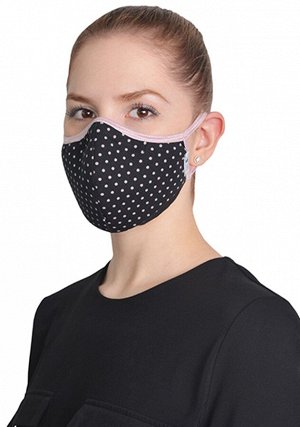 Защитная маска Feel Protected ЧЕРНЫЙ ГОРОШЕК - ЛОТОС (отделка лотос)