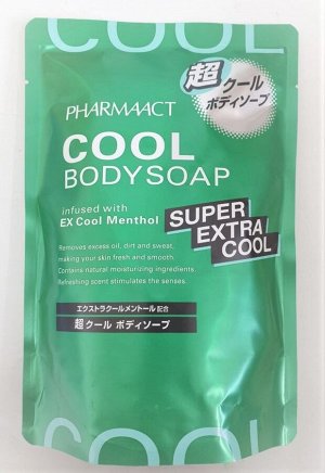 Гель для душа с ментолом Pharmaact Super Cool Body Soap Refill 350 мл/запасной блок/Япония, ,
