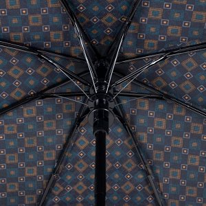 Зонт полуавтоматический, прорезиненная ручка, 3 сложения, 8 спиц, R = 49 см, цвет МИКС