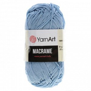 Пряжа-шнур "Macrame Макраме" 100% полиэстер 130м/90гр (133 голубой)