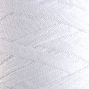 Пряжа-шнур "Ribbon" 40% полиэстер, 60% хлопок 125м/250гр (751 белый)