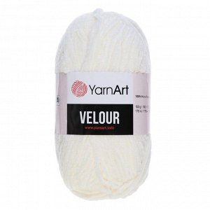 Пряжа "Velour" 100% микрополиэстер 170м/100г (841 молочный)