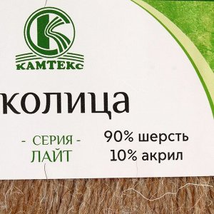 Пряжа "Околица" 90% шерсть, 10% акрил 250м/100гр (006 св.бежевый) МИКС