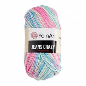 YarnArt Пряжа &quot;Jeans crazy&quot; 55% хлопок, 45% акрил 160м/50гр (7205  принт)