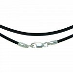 Шнур каучуковый бижутерия серебрение 45 см А630007ц45