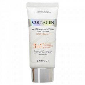 Отбеливающий солнцезащитный крем с коллагеном  Enough Whitening Collagen Moisture Sun Cream SPF 50 PA+++