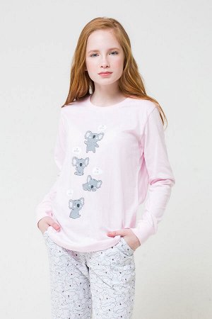 Комплект для девочки КБ 2681 нежно-розовый + коалы на меланже