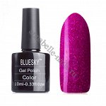 Гель-лак Bluesky №80602 фуксия с блестками, полупрозрачный, 10мл