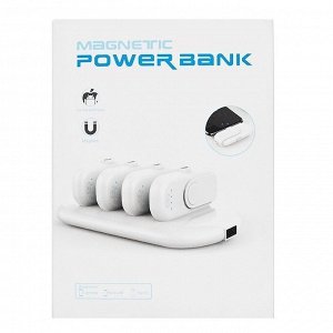Зарядная станция Magnetic Power bank 5000 mAh + 4 mini 1000 mAh (black)