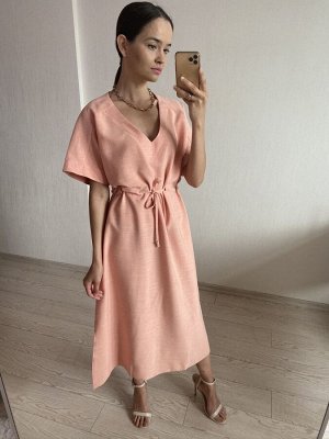 S1777 Платье в тёплом розовом цвете