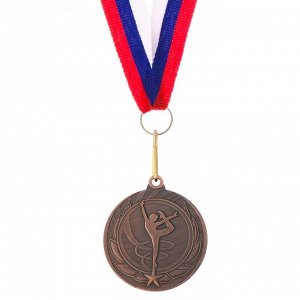 Медаль тематическая «Гимнастика», бронза, d=4 см