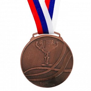 Медаль под нанесение, бронза, d=6 см