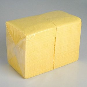 Салфетка однослойная БигПак Пастель лимонный, 350 л, 24*24