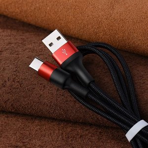 Кабель USB - Type-C Hoco X26 Xpress  100см 2A (black/red)