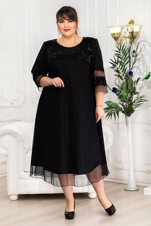 Платье Марго черный (58-72)