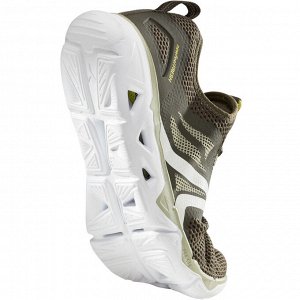 Кроссовки для спортивной ходьбы мужские PW 500 Fresh серо-зеленые NEWFEEL