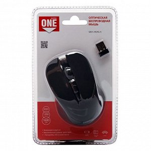 Мышь оптическая беспроводная Smart Buy SBM-340AG-K ONE (black) (black)