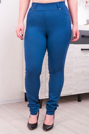 Джеггинсы женские большого размера из джинс-коттона цвет джинс (48-66)