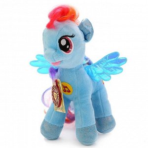 V27483/18 МЯГКАЯ ИГРУШКА "МУЛЬТИ ПУЛЬТИ" ПОНИ РАДУГА (MY LITTLE PONY) ОЗВУЧ. РУСС. ЧИП В ПАК. 18СМ в кор.24шт