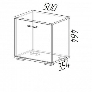 Тумба малая Ника 500х484х354 Венге/Лоредо