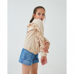 Жакет для девочки MINAKU: cotton collection, цвет бежевый, рост 122 см