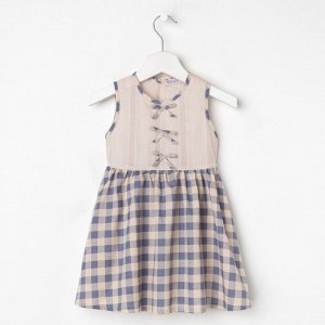 Платье для девочки MINAKU: cotton collection, рост 92, цвет молочный/синий