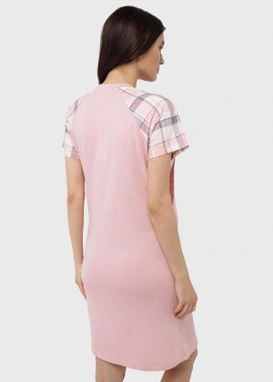 Хлопковая ночная сорочка для беременных и кормления "Патриция"; розовый