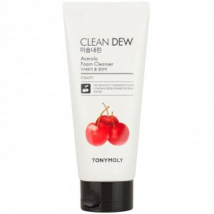 Tony Moly Clean Dew Acerola Foam Cleanser Тонизирующая пенка для умывания с экстрактом ацеролы, 180 мл