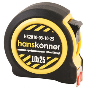 Рулетка Hanskonner HK2010-03-10-25, 10м, полотно 25мм, 2 стопа