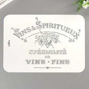 Трафарет пластик "Vins" 22х31 см