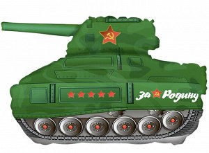 902672RU Шар-фигура/ мини фольга, "Танк Т-34" (FM), 12"/30 см