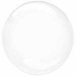 1204-0626 K BUBBLE сфера 24&quot;/61 см, прозрачный (Веселая затея), инд. уп