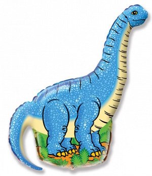 901544 Шар-фигура, фольга, "Динозавр. Диплодок" (FM), 43"/109 см х 66 см