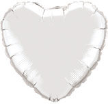 202500P Шар-сердце   9"/23 см, фольга, серебро (FM)