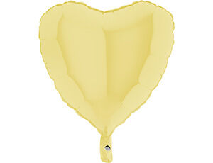1204-0885, 180M04Y Шар-сердце 18"/46 см, фольга, желтый матовый/macaron (GRABO)