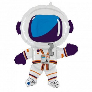 G72034 Шар-фигура, фольга, "Космонавт счастливый" (GRABO), 36"/91 см