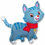 901653A Шар-фигура, фольга, &quot;Котенок милый голубой&quot; (FM), 32&quot;/81 см