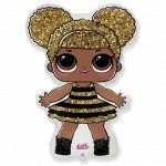 901789 Шар-фигура, фольга, &quot;Кукла LOL Квин Би / LOL QUEEN BEE&quot; (FM), 87 см х 62 см