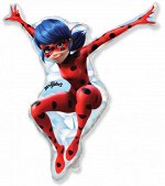 901771 Шар-фигура, фольга, &quot;Леди Баг/Lady Bug&quot; (FM), 33&quot;/84 см