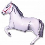 902625B, 1206-0131 Шар-фигура/ мини фольга, &quot;Лошадь белая&quot; (FM), 14&quot;/36 см