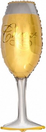 R354, B0121 Шар-фигура, фольга, &quot;Бокал шампанского&quot; (Falali), 41&quot;/104 см