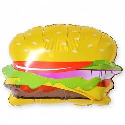 15249, В0428 Шар-фигура, фольга, "Гамбургер" (Falali), 21"/53 см