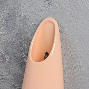 Ваза настенная "Капля", персиковая, 20,5 см