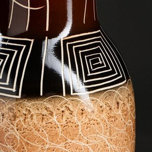 Ваза напольная "Марта", цвет коричневый, 66 см, микс, керамика