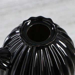 Ваза настольная "Кактус №1", чёрная, керамика, 31 см